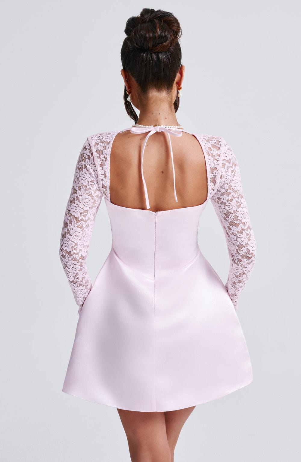 Velorage Gabrielle Dantel Kollu Mini Elbise