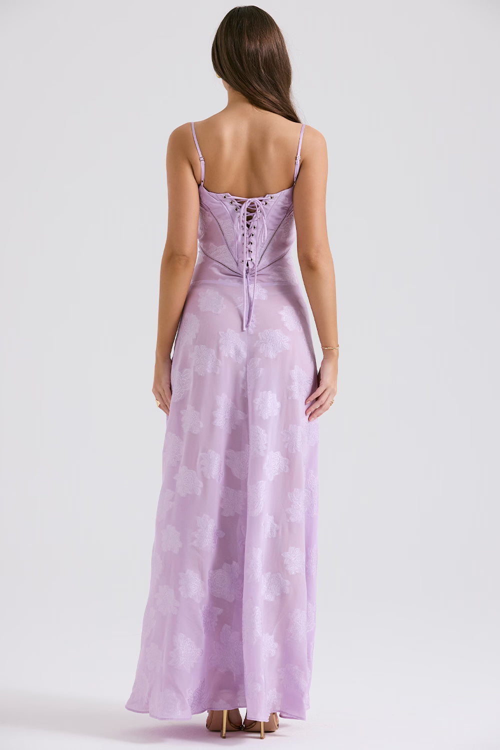 Velorage Julieann Cicek Dantelli Maxi Elbise | Orkide-XS | Orkide-S | Orkide-M | Orkide-L | Orkide-XL