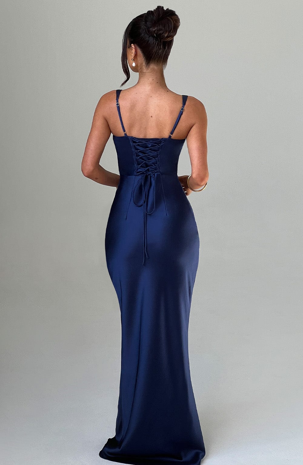 Velorage Skylie Korseli Saten Uzun Elbise | BBF3234-D - NAVY - XS | BBF3234-D - NAVY - S | BBF3234-D - NAVY - M | BBF3234-D - NAVY - L | BBF3234-D - NAVY - XL | BBF3234-D - NAVY - XXL