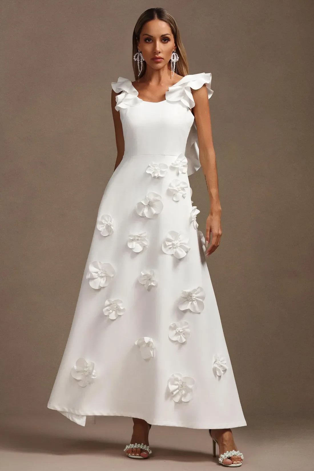 Luna Floral Halter Maksi Elbise | Cicek-S | Cicek-M | Cicek-L