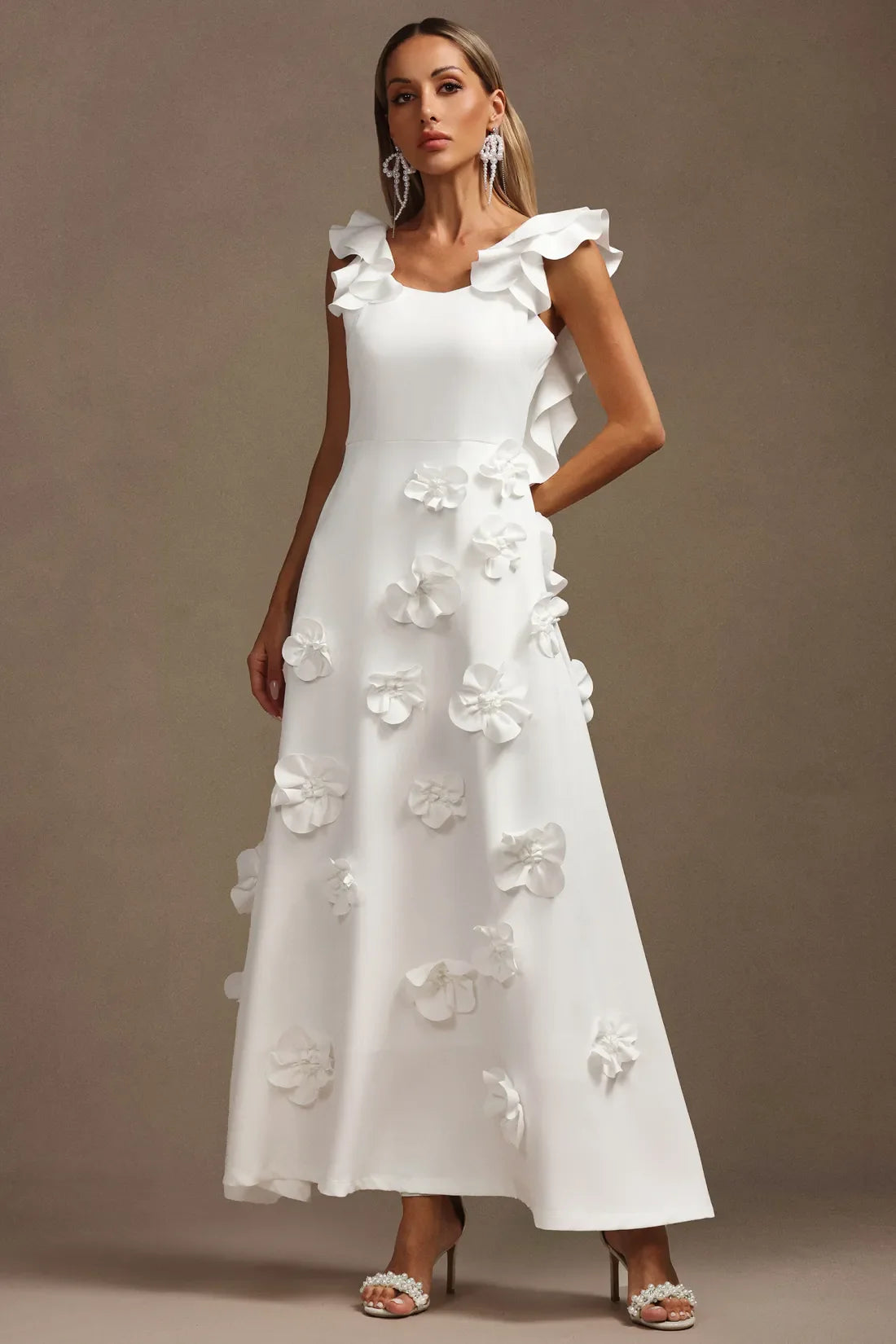 Luna Floral Halter Maksi Elbise | Cicek-S | Cicek-M | Cicek-L