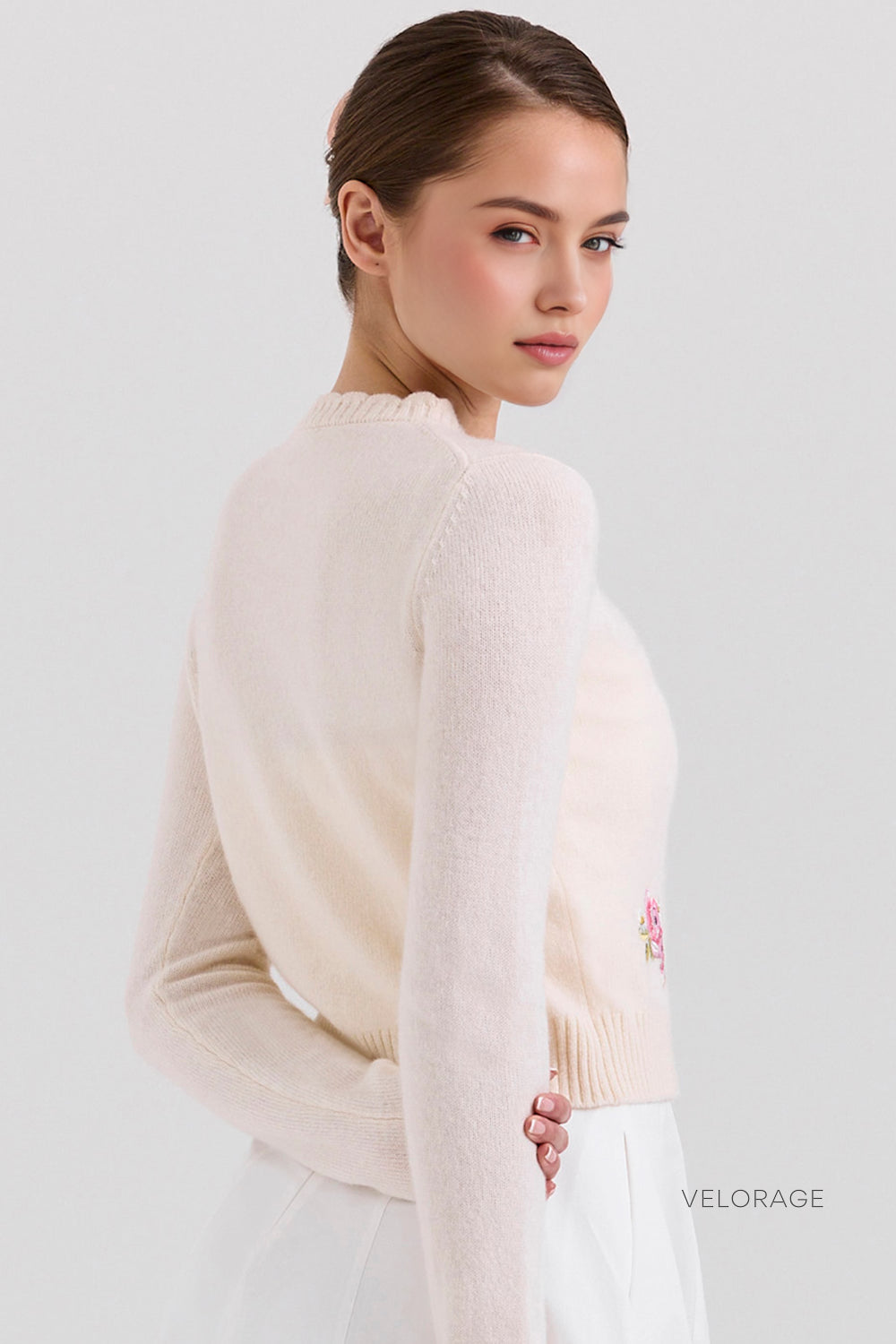 Velorage Ameliana Cicek Islemeli Orgu Hirka | Rosa-PP | Rosa-P | Rosa-M | Rosa-G