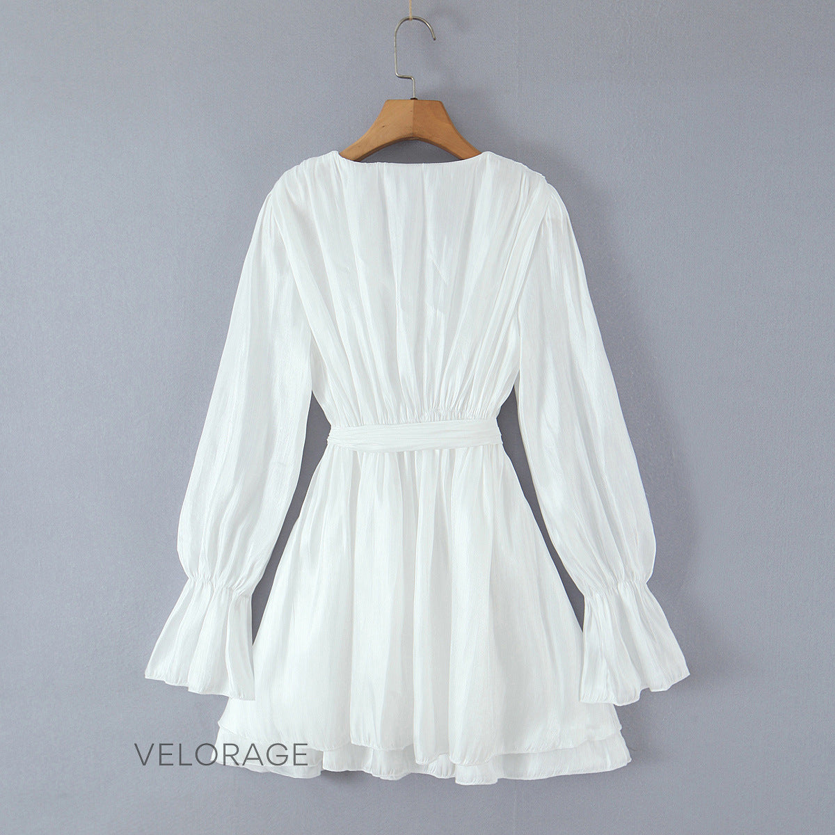 Gwendolynn Fırfırlı Belden Bağlamalı Mini Elbise [LOJZWJO5]