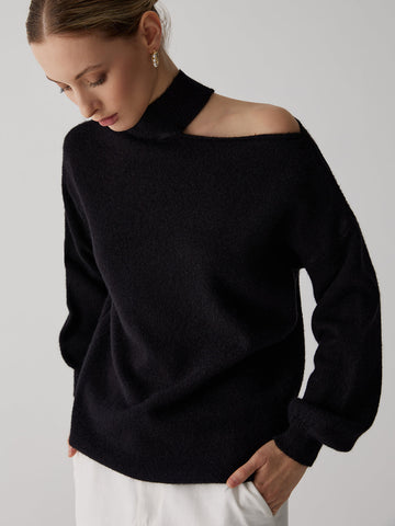 Velorage Italy Acik Omuz Triko Kazak | 16400-NG1733472968-black-S | 16400-NG1733472968-black-M | 16400-NG1733472968-black-L