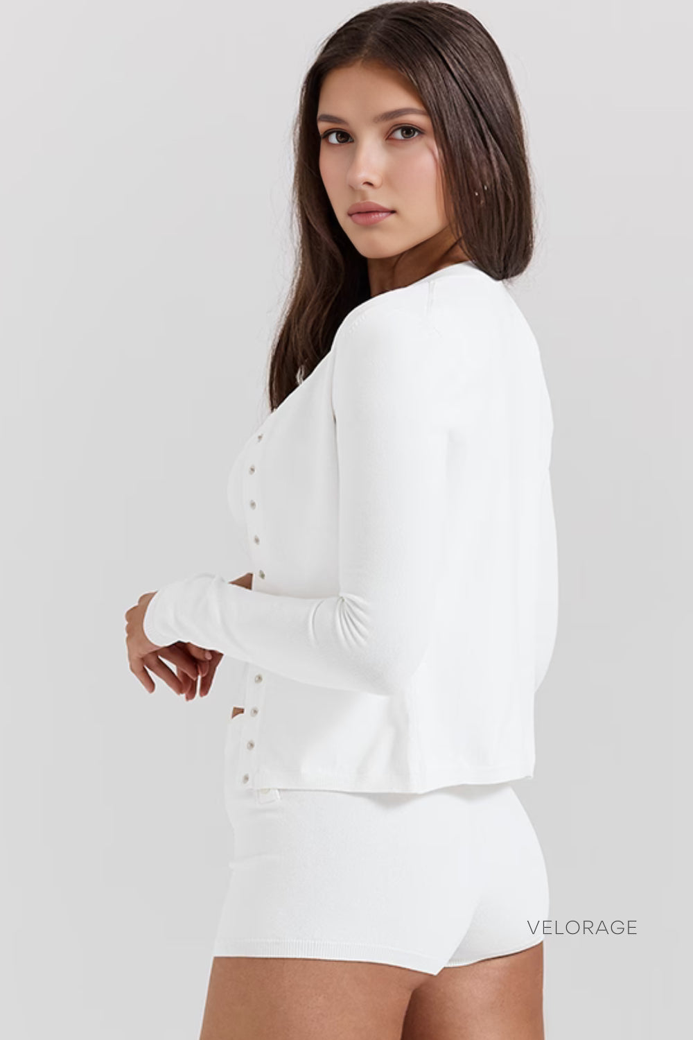 Velorage Ivette Triko Hirka Takimi | Beyaz-PP | Beyaz-P | Beyaz-M | Beyaz-G