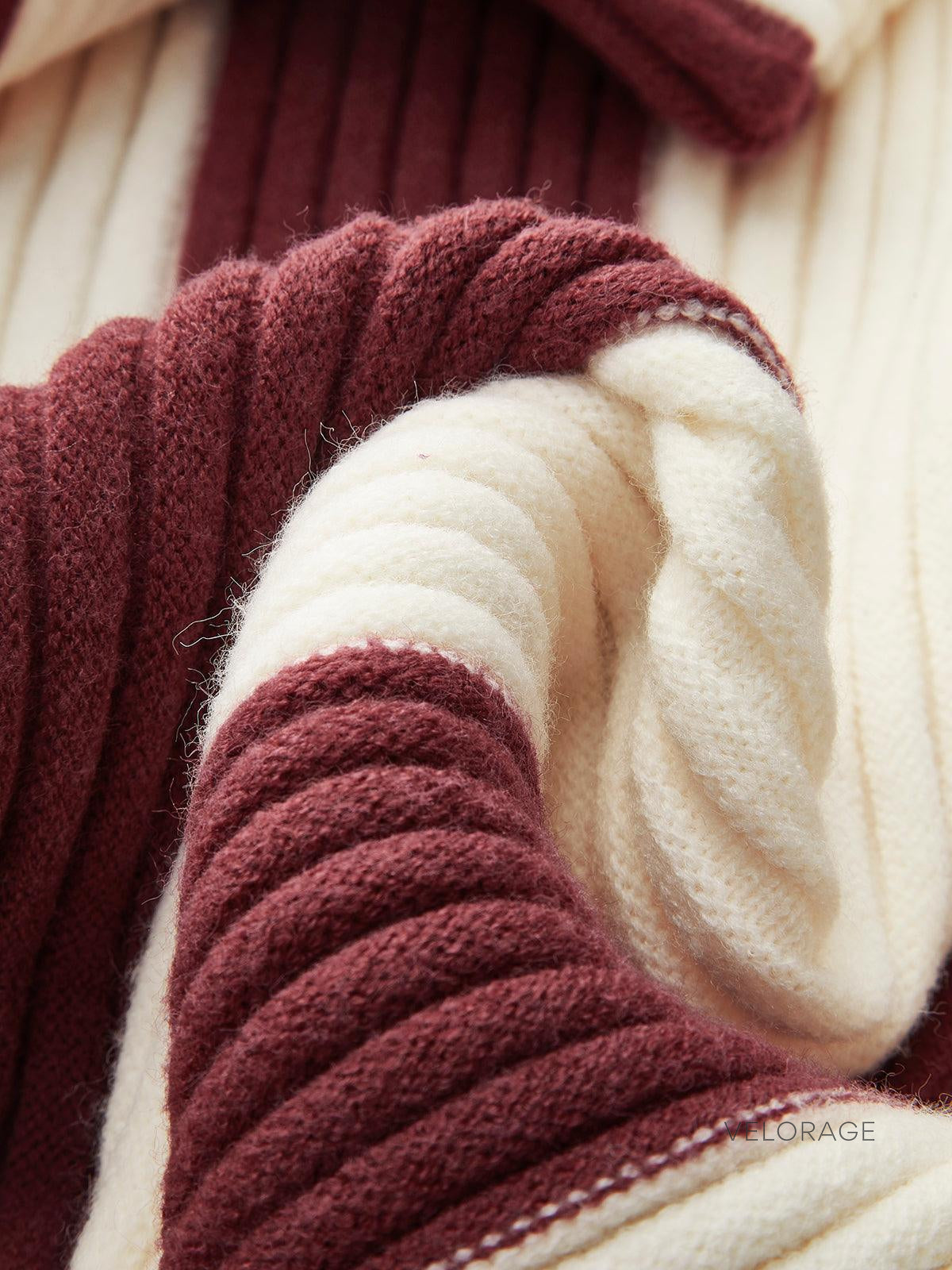 Velorage Julieanna Renk Bloklu Oversize Kazak | OA240910078BNAXS | OA240910078BNAS | OA240910078BNAM | OA240910078BNAL | OA240910078BNAXL