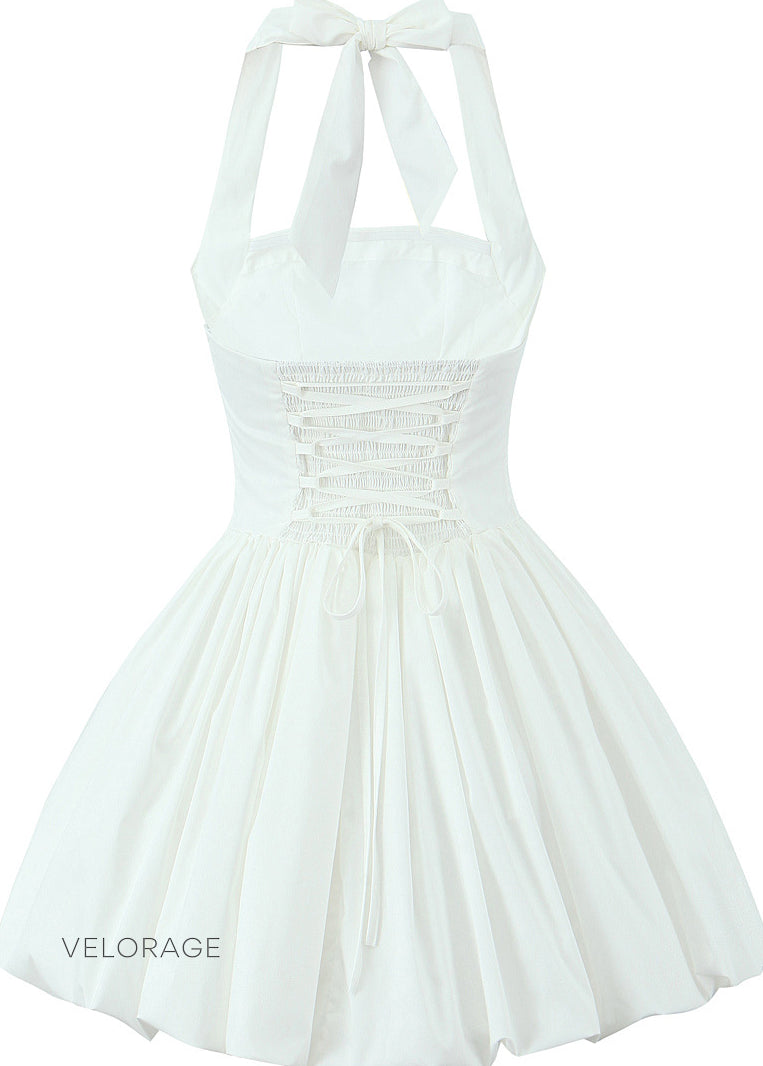 Katalaya Fiyonklu Halter Midi Elbise [79RZBIZH]