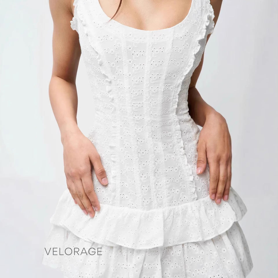 Laiklynn Kare Yaka Dantelli Mini Elbise [34PZLAPV]