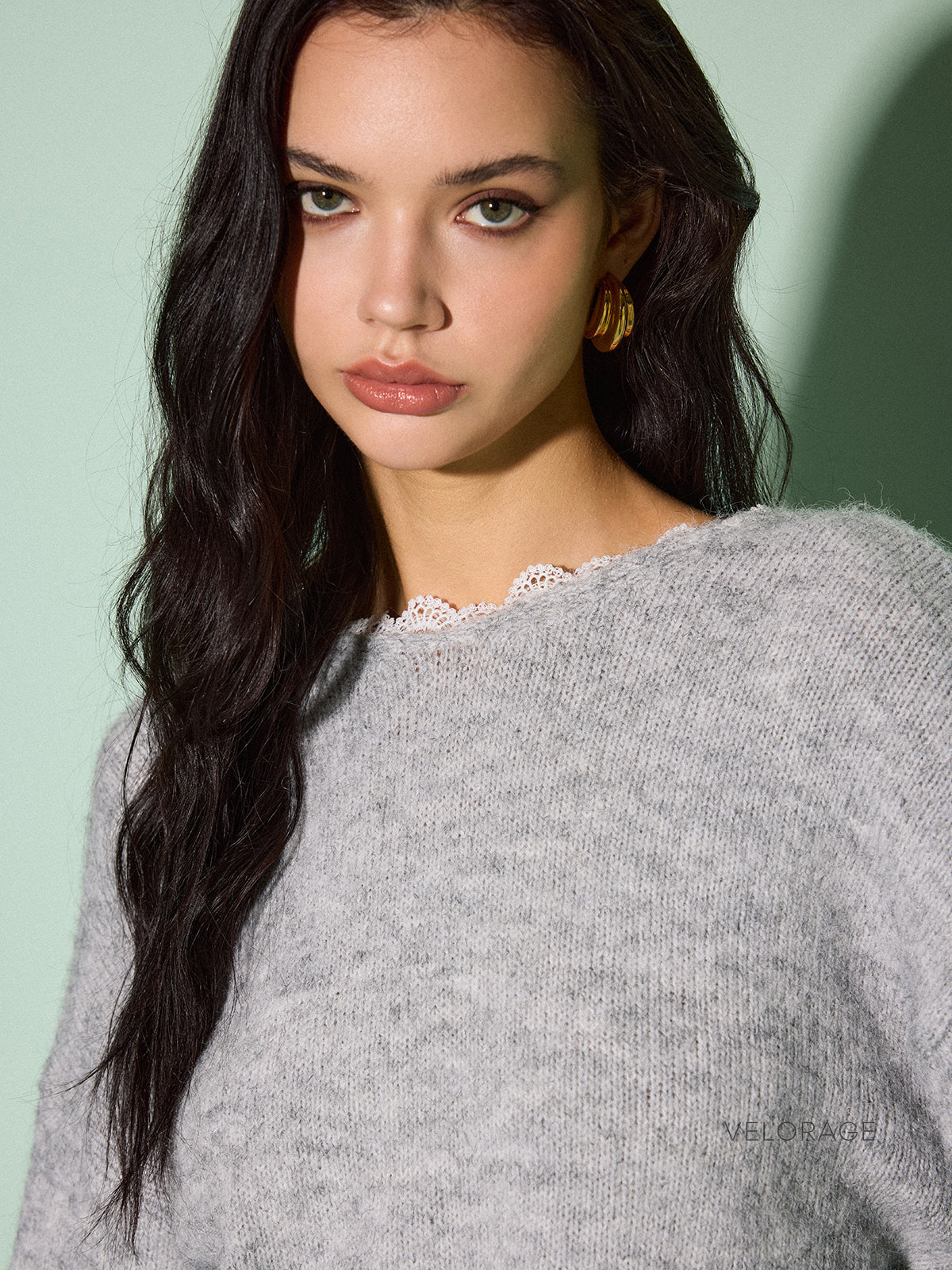 Velorage Loryn Dantel Fiyonklu Kazak | OA241118020GYXL