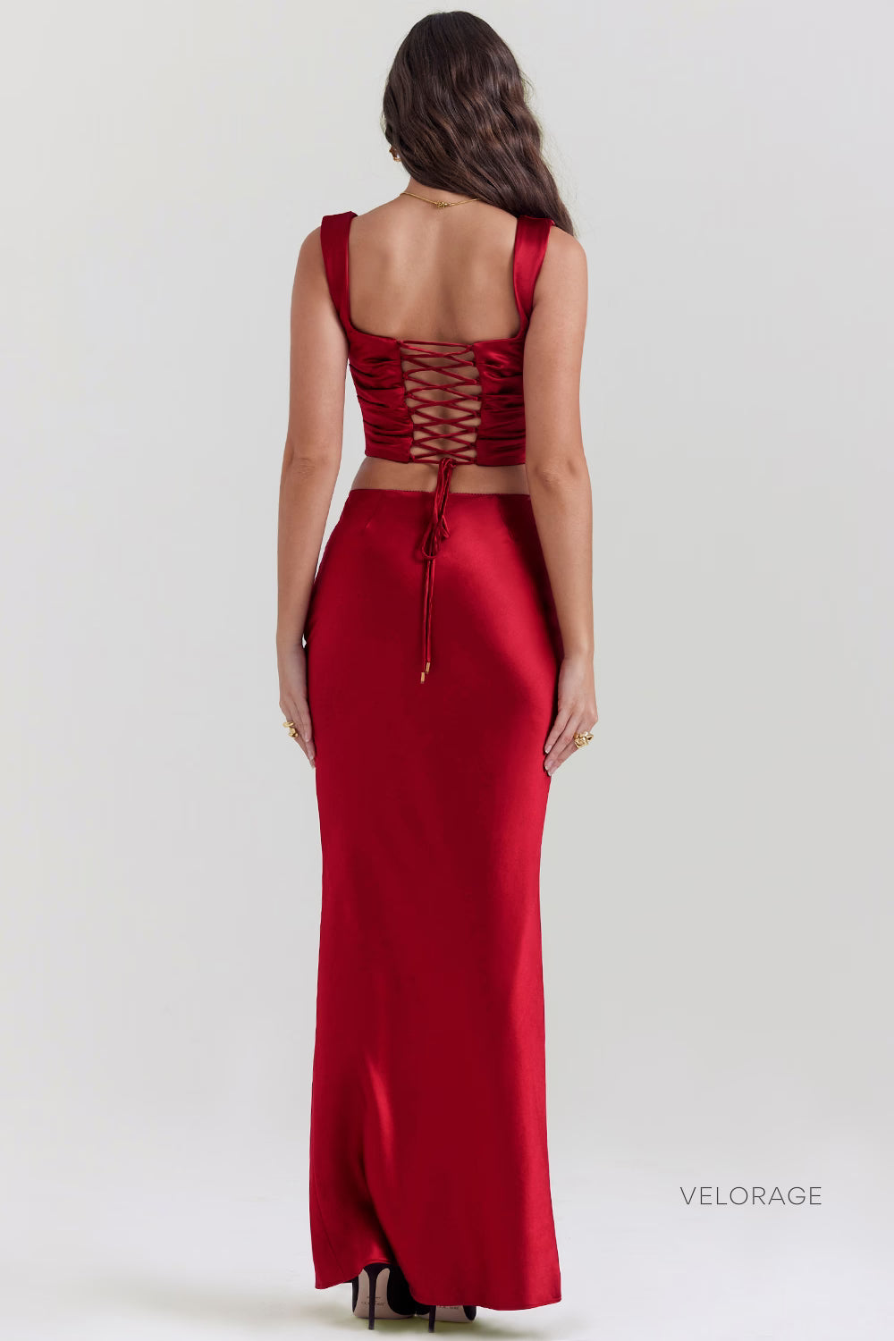 Velorage Nayla Bustiyer Etek Takimi | Kirmizi-PP | Kirmizi-P | Kirmizi-M | Kirmizi-G