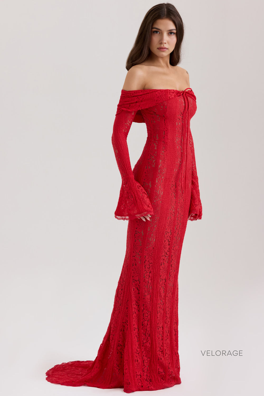 Velorage Nikole Dantel Uzun Kollu Maxi Elbise | 2533 | 2534 | 2535 | 2536