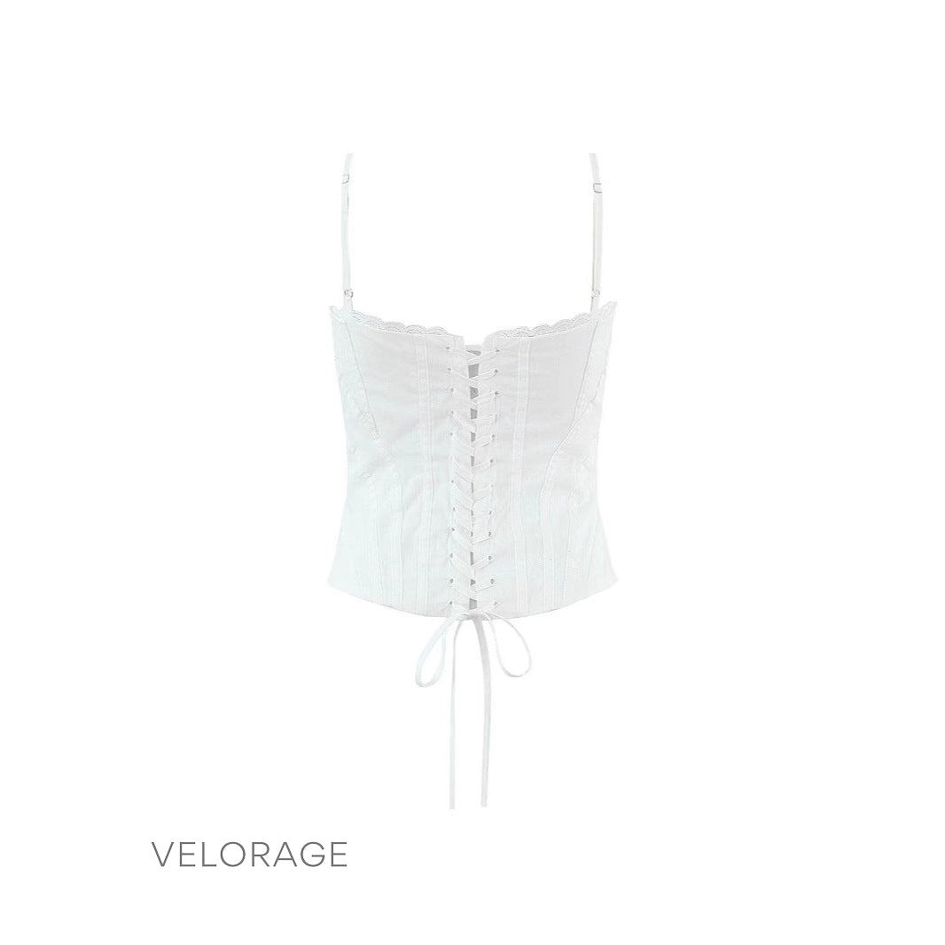 Philomena Bağcıklı Crop Top [AN952H1O]