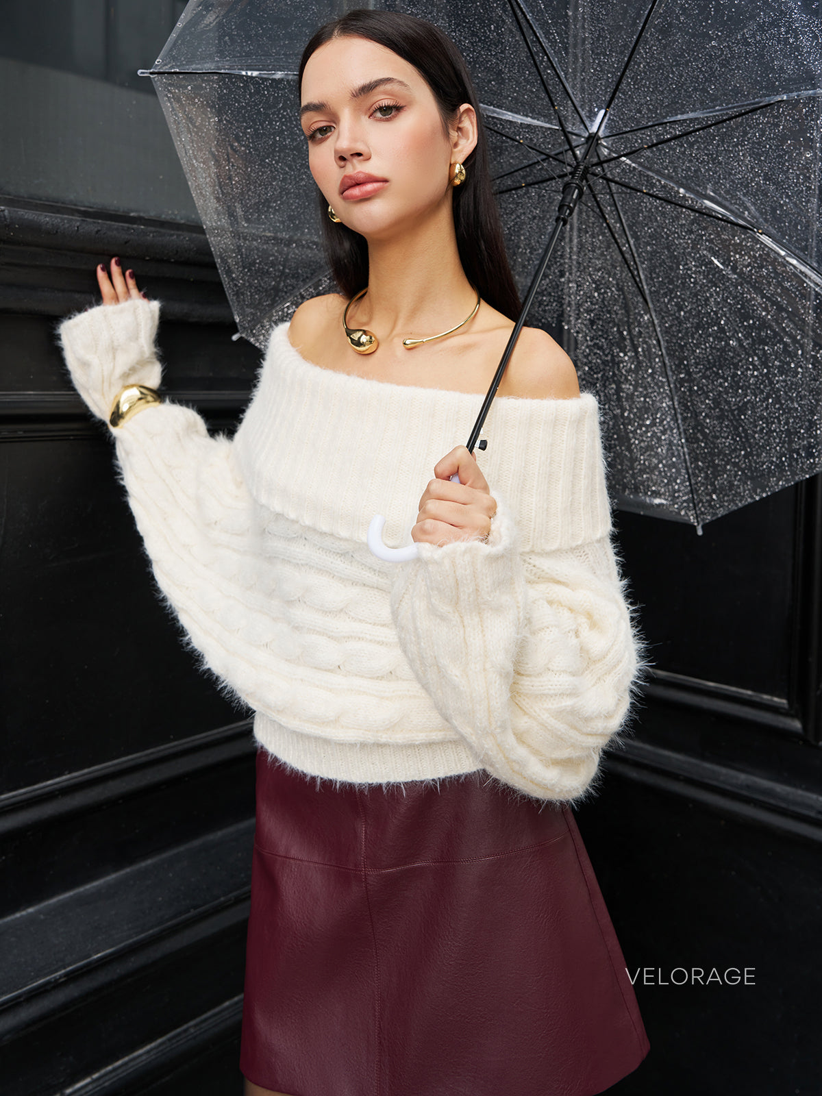 Velorage Sirena Bukumlu Orgu Crop Kazak | OA241107075WEAS | OA241107075WEAM | OA241107075WEAL