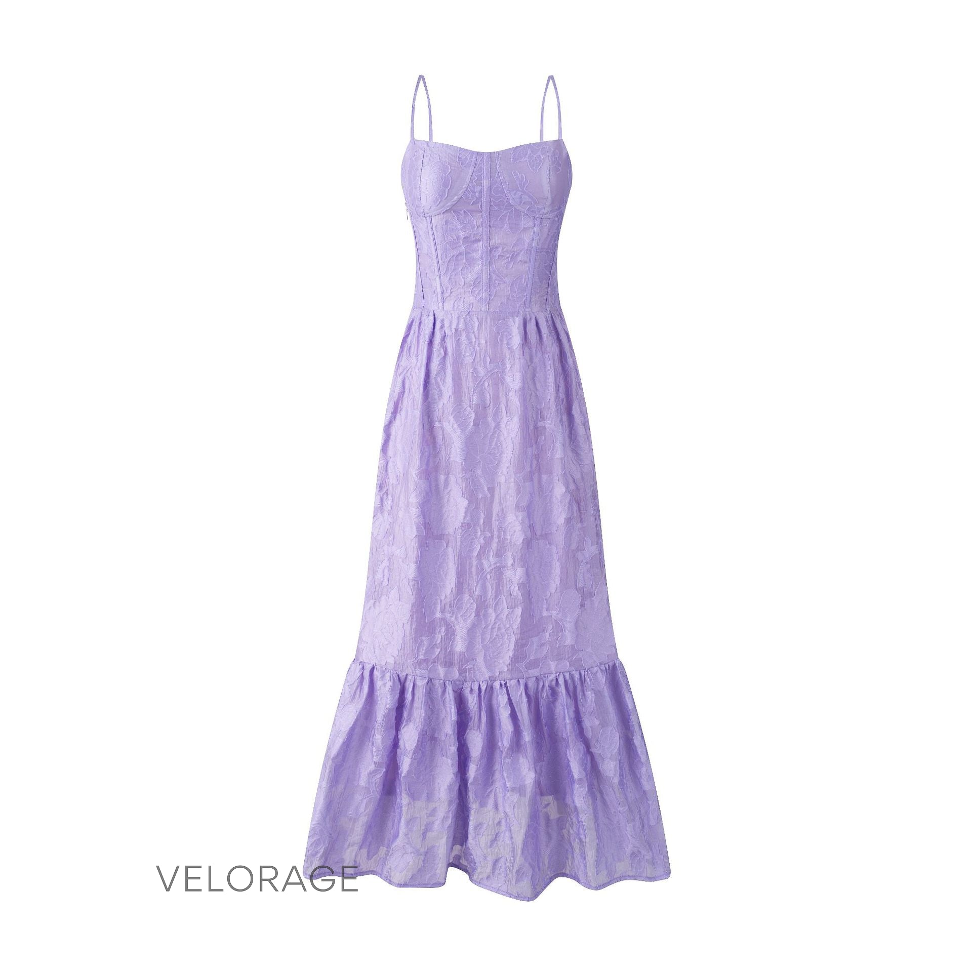 Yarely Jakarlı Askılı Midi Elbise [CI7203B5]