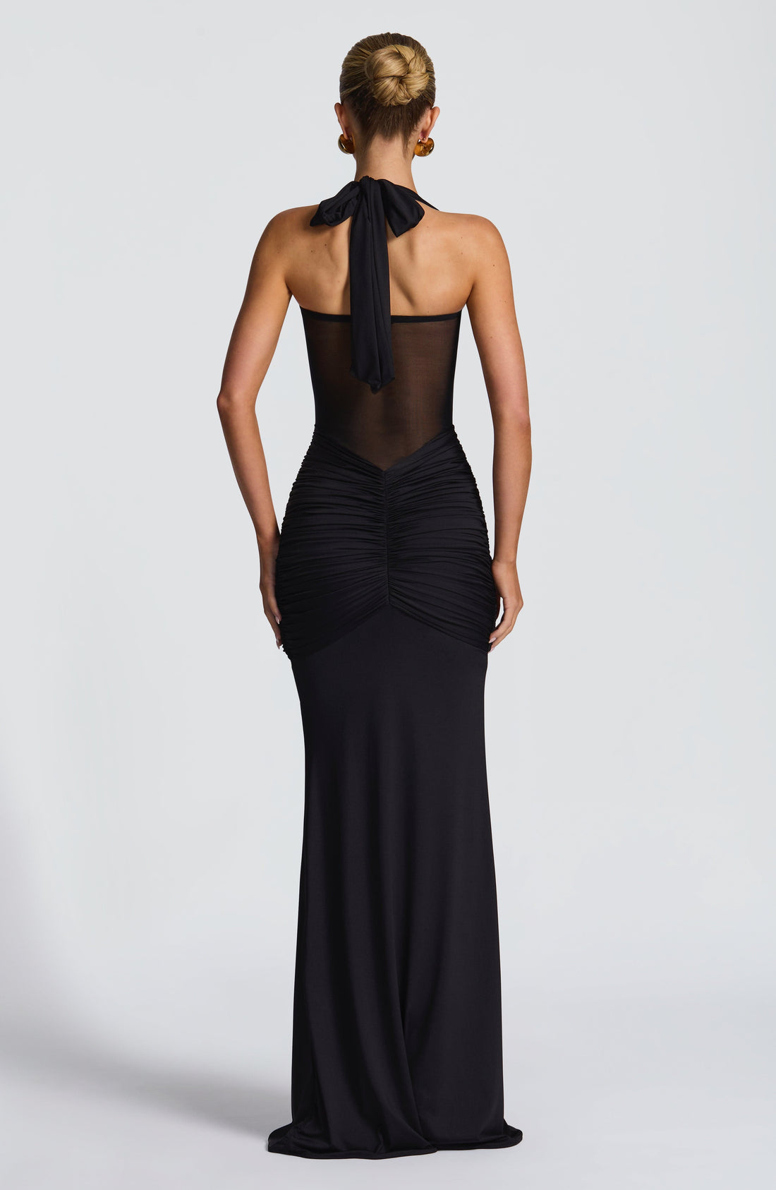 Velorage Kelise Halter File Maksi Elbise | BBF4163-D - BLACK - XS | BBF4163-D - BLACK - S | BBF4163-D - BLACK - M | BBF4163-D - BLACK - L | BBF4163-D - BLACK - XL | BBF4163-D - BLACK - XXL