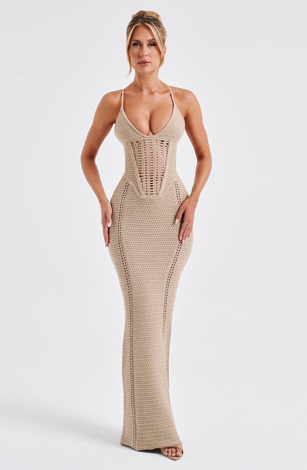 Velorage Jelena Tig Orgu Maxi Elbise
