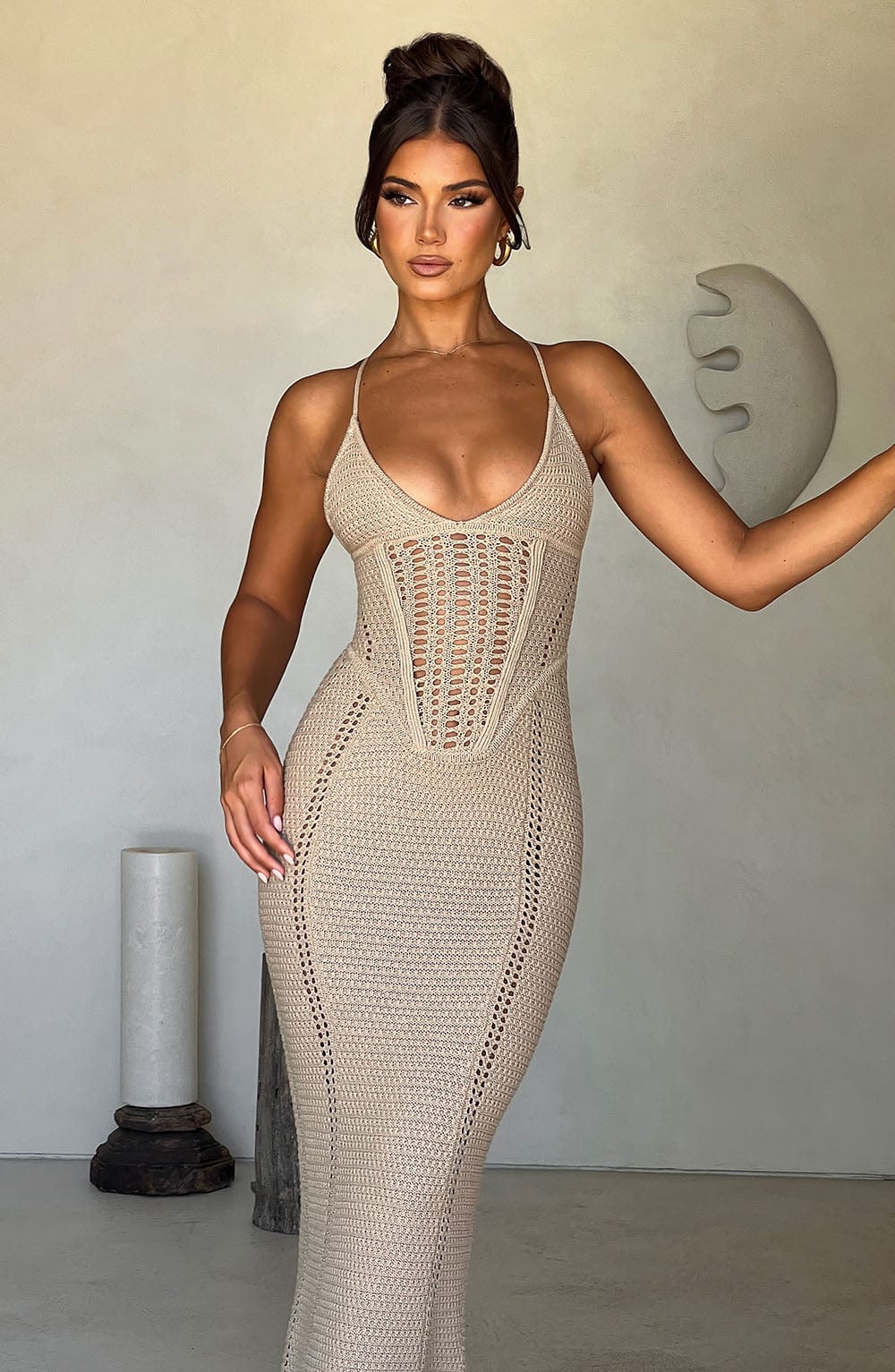 Velorage Jelena Tig Orgu Maxi Elbise