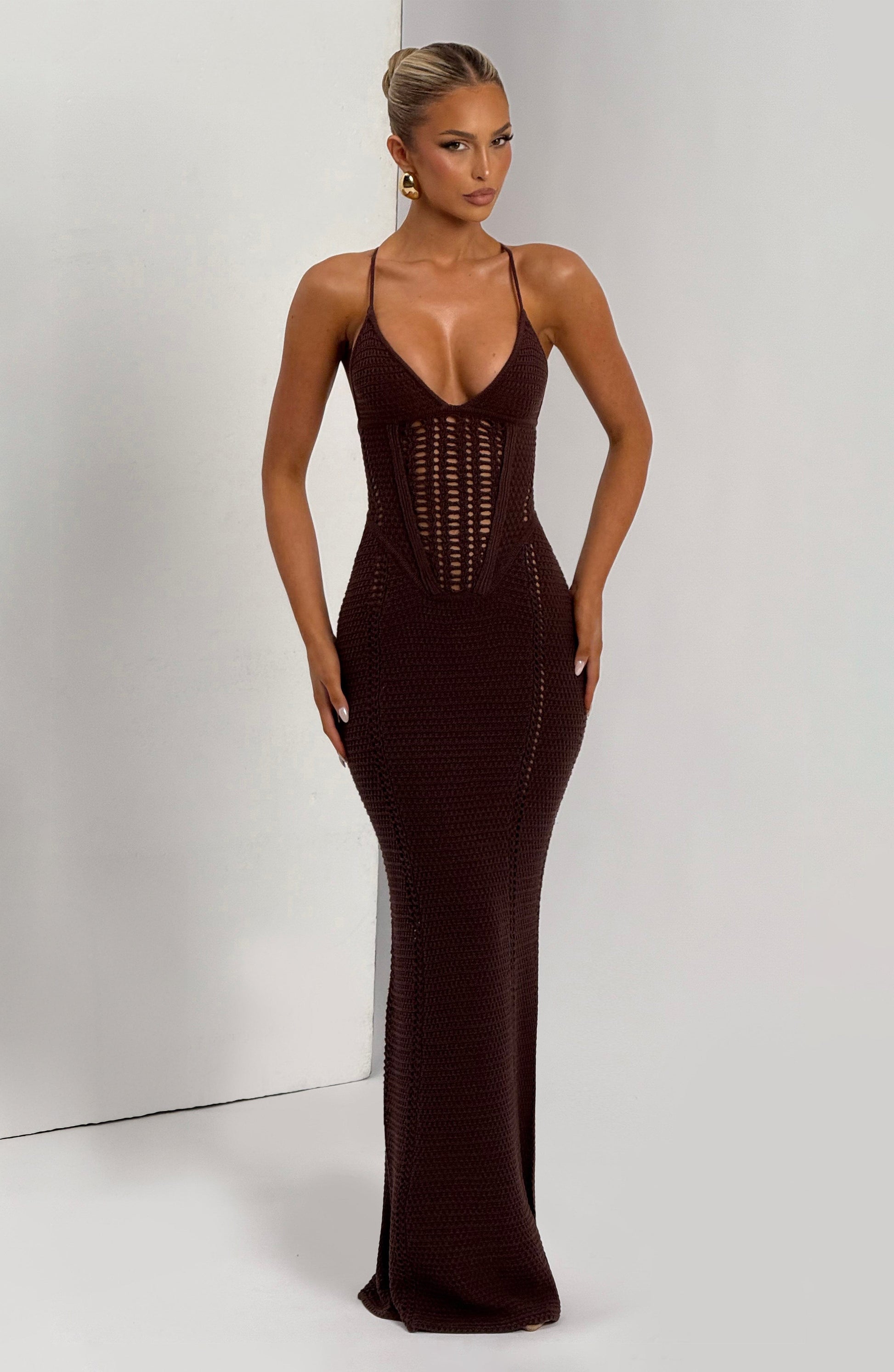 Velorage Jamyiah Orgu Korse Maxi Elbise