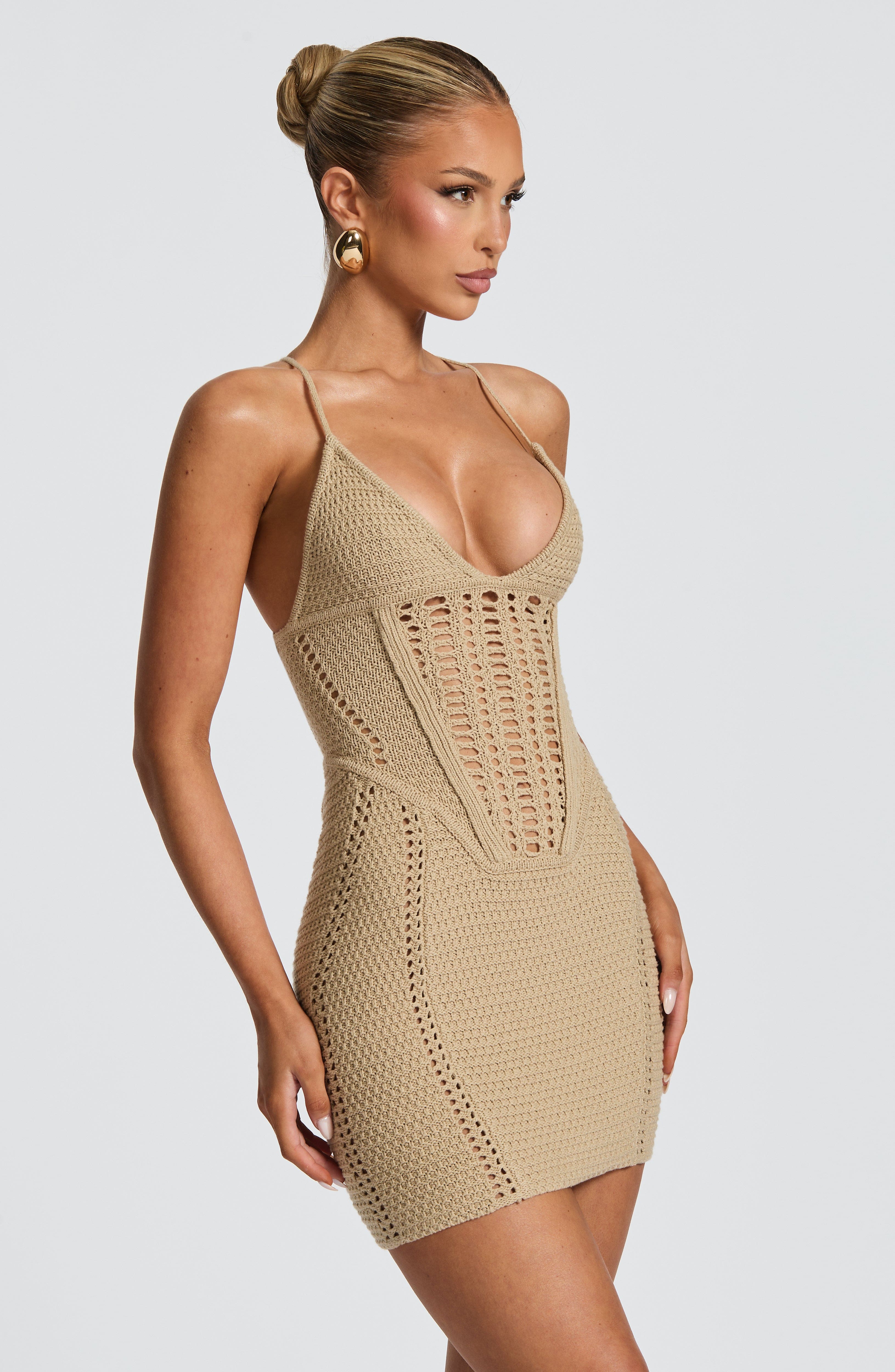 Velorage Ashlynn Orgu Mini Elbise