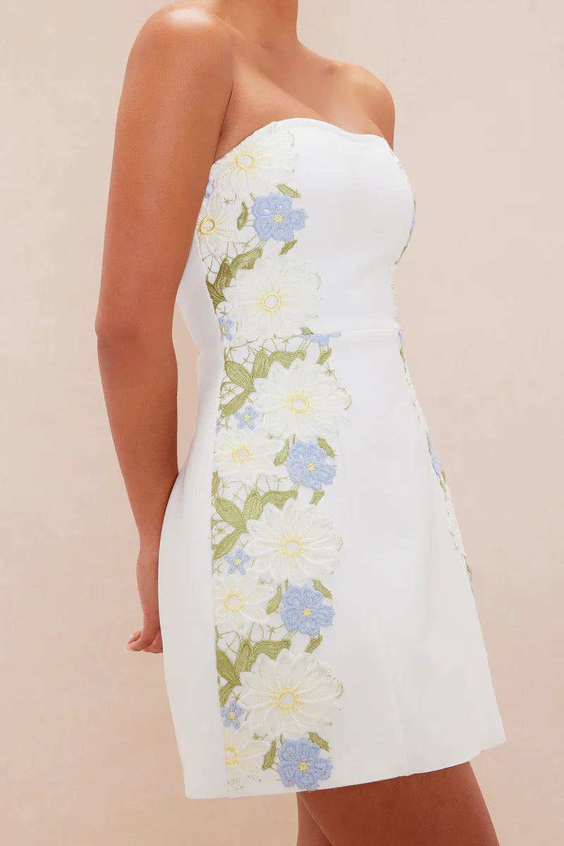 Reyna Strapless Mini Elbise | S-Cicek | S-Beyaz | M-Cicek | M-Beyaz | L-Cicek | L-Beyaz | Xl-Cicek | Xl-Beyaz