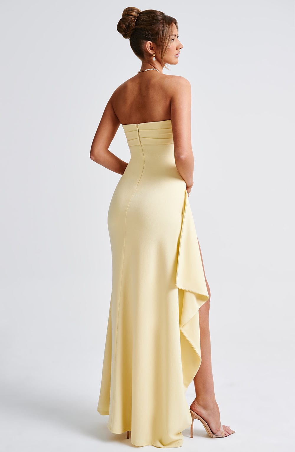 Velorage Berkleigh Straplez Maxi Elbise | BBF3495-D - LEMON - XS | BBF3495-D - LEMON - S | BBF3495-D - LEMON - M | BBF3495-D - LEMON - L | BBF3495-D - LEMON - XL | BBF3495-D - LEMON - XXL